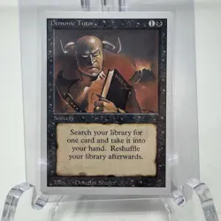 Demonic Tutor MTG Magic The Gathering Revised Edition Regular LP - Image 1