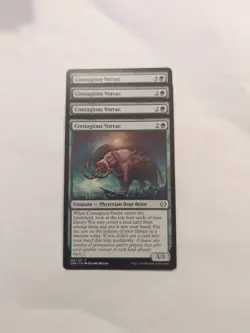 (4) Contagious Vorrac *PLAYSET* Phyrexia: All Will Be One Regular NM MTG - Image 1
