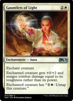 X 1 Gauntlets of Light NM-M M20 MTG Magic The Gathering - Image 1