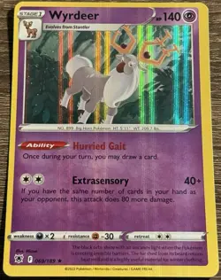 Wyrdeer 069/189 SWSH: Astral Radiance Pokemon Holo Foil Rare NM/M (L) - Image 1