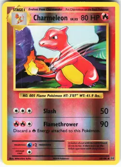 Charmeleon 10/108 Pokemon XY - Evolutions Reverse Holo Uncommon NM - Image 1