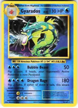 Gyarados 34/108 Pokemon XY - Evolutions Reverse Holo Holo Rare NM - Image 1