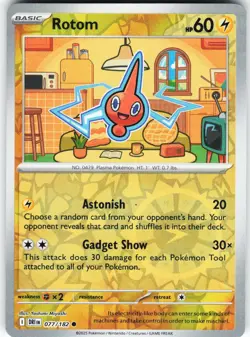 Rotom - 077/182 Pokemon SV10: Destined Rivals Reverse Holo Common NM - Image 1