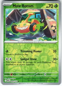 Mow Rotom 009/182 Pokemon SV10: Destined Rivals Reverse Holo Common NM - Image 1