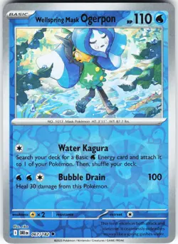Wellspring Mask Ogerpon 067/182 Pokemon SV10: Destined Rivals Reverse Holo - Image 1