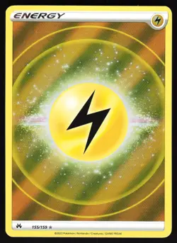 Lightning Energy (Texture Full Art) 155/159 Pokemon Crown Zenith Holo Ultra Rare - Image 1