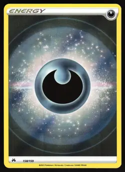 Darkness Energy (Texture Full Art) 158/159 Pokemon Crown Zenith Holo Ultra Rare - Image 1