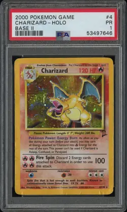 Charizard #4 Base Set 2 Pokemon | PSA 1 | High Def Images Included - Image 3