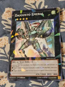 Daigusto Emeral Shatterfoil Rare #BP03-EN122 1st Edition Yugioh LP - Image 3