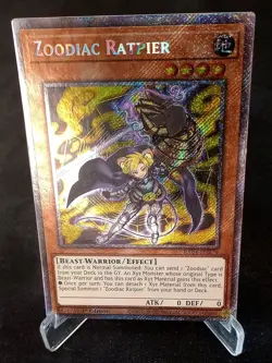 YuGiOh! Zoodiac Ratpier RA04-EN274 Platinum Secret Rare - Near Mint/Mint - Image 1