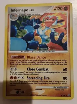 Infernape 3/100 Pokemon Stormfront Holo Rare MP Condition Pokemon Trading Card - Image 2