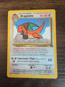 Pokemon TCG Dragonite #5 Black Star Promo, WB the First Movie, Stamped Card - Image 1