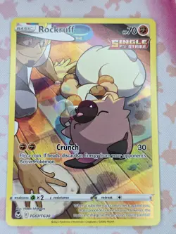 Rockruff - TG07/TG30 - Pokemon Silver Tempest Trainer Gallery Holo Card NM - Image 1