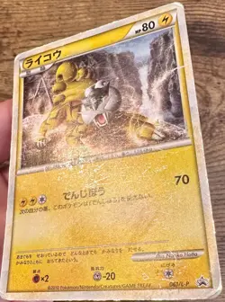 Raikou 061/L-P 2010 Black Star Promo Japanese Pokemon Card Holo Rare - DAMAGED - Image 3