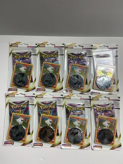 Lot of 8 Pokemon TCG Sword & Shield Lost Origin Blister Pack Promo Card Coin New - Image 2