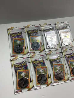 Lot of 8 Pokemon TCG Sword & Shield Lost Origin Blister Pack Promo Card Coin New - Image 3