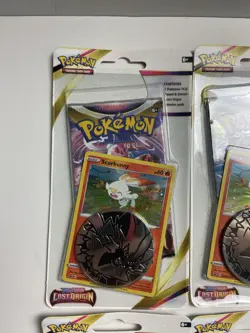 Lot of 8 Pokemon TCG Sword & Shield Lost Origin Blister Pack Promo Card Coin New - Image 4