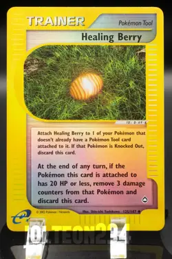 Pokemon TCG Card - Healing Berry 125/147 Aquapolis Reverse Holo Uncommon Vintage - Image 1