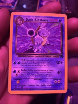 Pokemon TCG Dark Blastoise 20/82 Rare Non-Holo Card WOTC, Near Mint Condition - Image 1