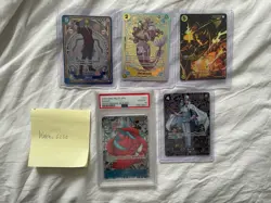 One piece TCG Buggy manga Rare PSA 10 + 4 Rare Cards NM - Image 2