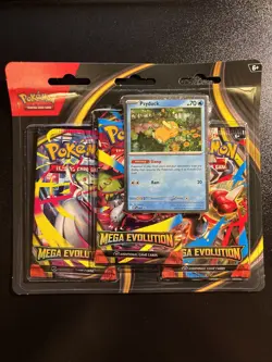 Pokemon Mega Evolution 3 Pack - Blister Factory Sealed (Psyduck Promo) Cards - Image 1
