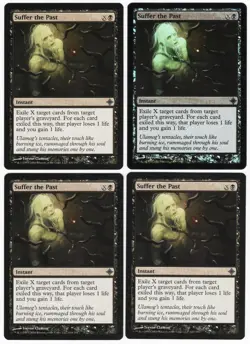Suffer the Past x4 4x 2010 Rise of the Eldrazi PLAYSET 1-FOIL 3-Reg MTG NM AZ1 - Image 1