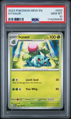 2023 POKEMON MEW EN-151 #002 IVYSAUR PSA 10 - Image 1