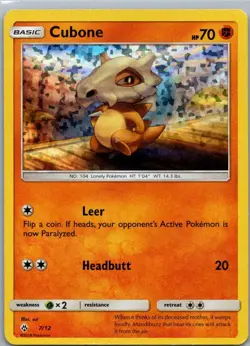 Pokemon TCG Cubone 7/12 McDonald's Collection 2018 Holo MP - Image 1
