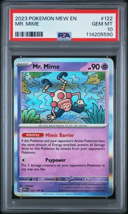 2023 POKEMON MEW EN-151 #122 MR. MIME PSA 10 - Image 1