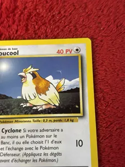 Pokemon Roucool (Pidgey) 57/102 Base Set FRENCH FR Played 1st Edition - Image 3