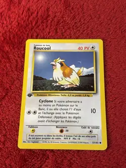 Pokemon Roucool (Pidgey) 57/102 Base Set FRENCH FR Played 1st Edition - Image 5