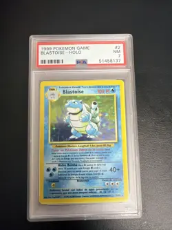 PSA 7 NM - BLASTOISE BASE SET UNLIMITED 2/102 HOLO RARE 1999 POKEMON TCG - Image 1