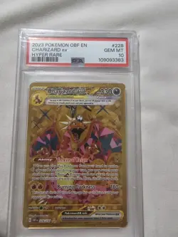 Pokemon TCG Charizard EX 228/197 Obsidian Flames Hyper Rare Gold GEM MINT PSA 10 - Image 1