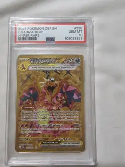 Pokemon TCG Charizard EX 228/197 Obsidian Flames Hyper Rare Gold GEM MINT PSA 10 - Image 2