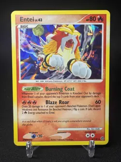 🌈 Entei 4/132 DP Secret Wonders Cracked Ice Promo Holo Rare Pokemon TCG - LP/MP - Image 1