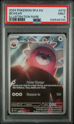 2024 POKEMON SFA EN-SHROUDED FABLE ILLUSTRATION RARE #079 BEWEAR PSA 9 - Image 1