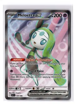 Meloetta ex (Full Art) - 159/086 SV Black Bolt Ultra Rare - NM - POKEMON TCG - Image 1