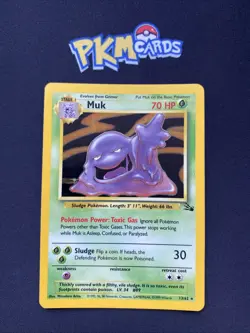 Pokemon TCG Muk Fossil 13/62 Holo Rare LP. - Image 1