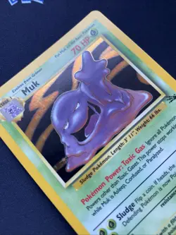 Pokemon TCG Muk Fossil 13/62 Holo Rare LP. - Image 3