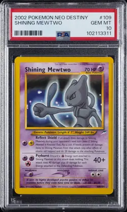 2002 POKEMON NEO DESTINY #109 SHINING MEWTWO PSA 10 - Image 1