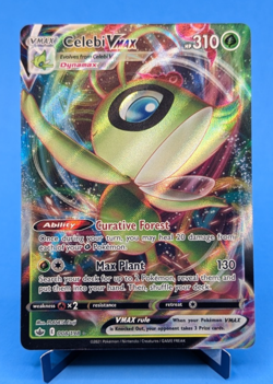 Celebi VMAX 8/198 Pokemon TCG 2021 Ultra Rare Full‑Art Holo Chilling Reign NM - Image 1