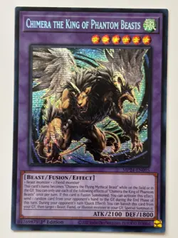Yugioh! Chimera the King of Phantom Beasts Prismatic Secret Rare MP24-EN095 NM - Image 1