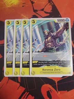 4X One Piece Card Game Roronoa Zoro OP10-113 Uncommon English NM - Image 1