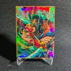 Trading Card ONE PIECE Zoro Iridescent OPCG Card Sleeves 67X92mm Standard Size - Image 1