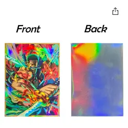 Trading Card ONE PIECE Zoro Iridescent OPCG Card Sleeves 67X92mm Standard Size - Image 2