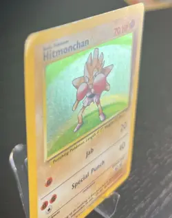 Hitmonchan 7/102 Holo Base Set Pokemon Card MP - Image 4
