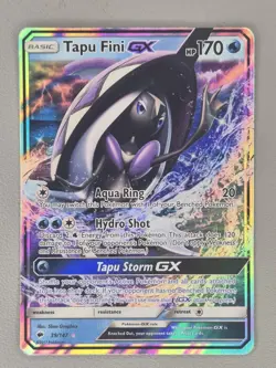 Pokemon TCG Tapu Fini GX Card 39/147 Burning Shadows Holo Ultra Rare Mint - Image 1