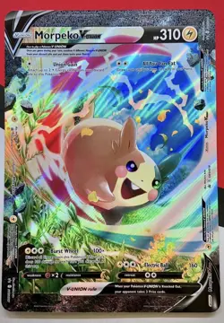 JUMBO Morpeko V Union Oversized Card SWSH215 Black Star Promo Pokemon PACK FRESH - Image 1