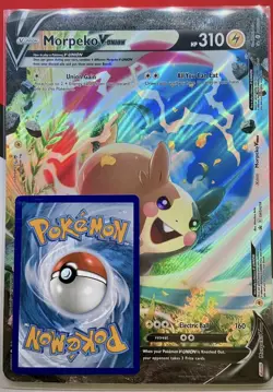 JUMBO Morpeko V Union Oversized Card SWSH215 Black Star Promo Pokemon PACK FRESH - Image 3