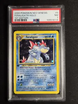 Feraligatr 4/111 1st Edition Neo Genesis Holo Rare PSA 7 NM Vintage Pokemon Card - Image 1